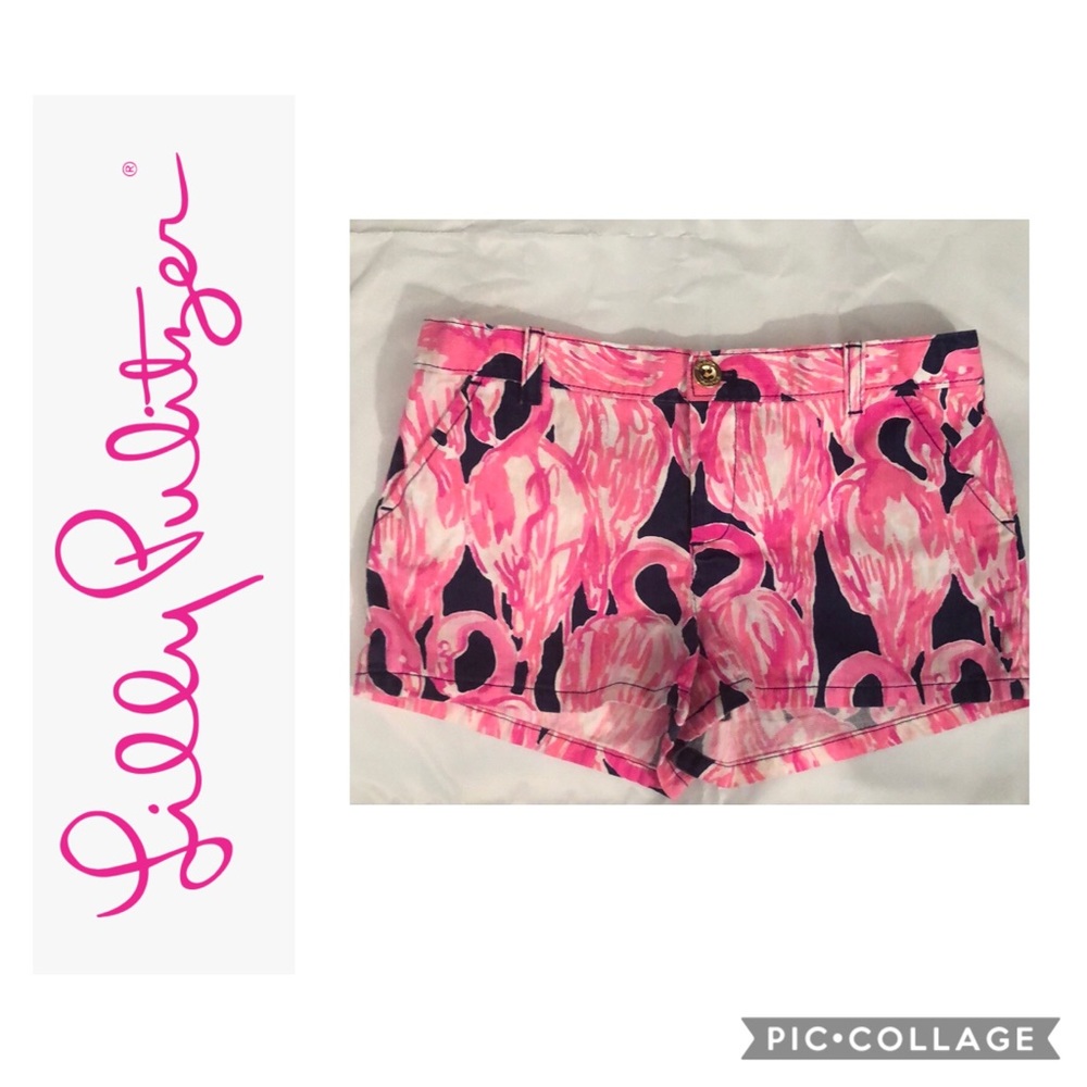 Lilly Pulitzer Flamingo Shorts Size 12